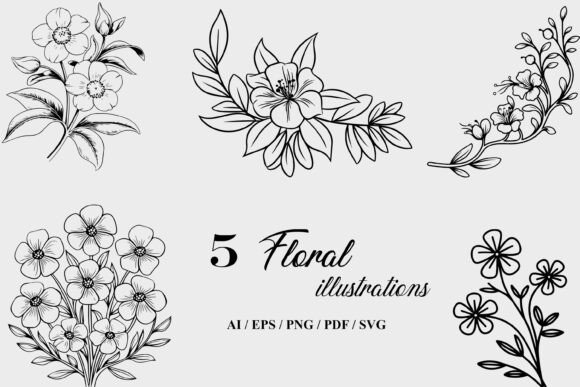 5 Floral Black and White Designs for a Simple Yet Impressive Logo