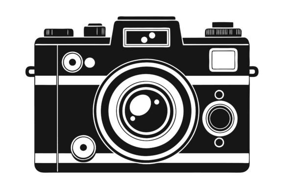 Camera Silhouette Icon Vector Design