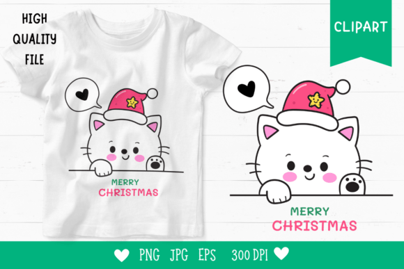 Christmas Cat Cute Clipart Kawaii Kitten: A Strategic Design Asset for Festive Creativity