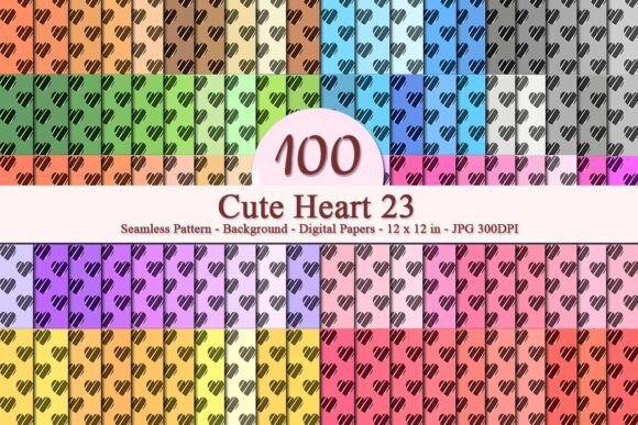 Cute Heart 23 Seamless Pattern: A Versatile Design for Creative Businesses