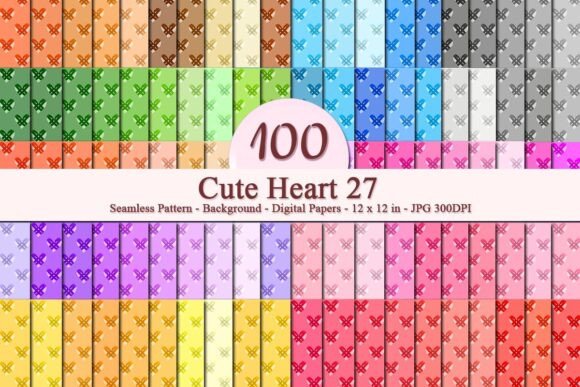 Cute Heart 27 Seamless Pattern – A Versatile Design for Creative Projects