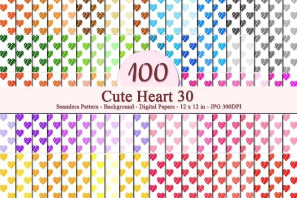 Cute Heart 30 Seamless Pattern: A Strategic Tool for Creative Branding and Design