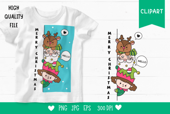 Cute Santa Elf and Reindeer Kawaii Christmas PNG: A Versatile Digital Asset for Holiday Projects