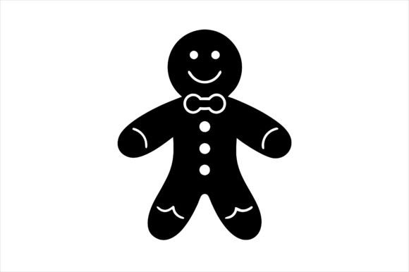 Gingerbread Silhouette Icon Vector: A Versatile Design Element for Creative Projects