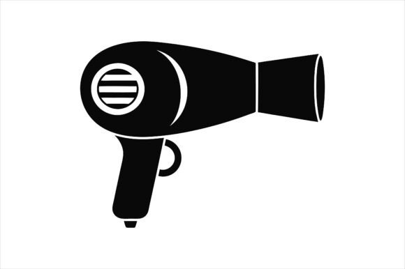 Hair Dryer for Drying Hair Silhouette