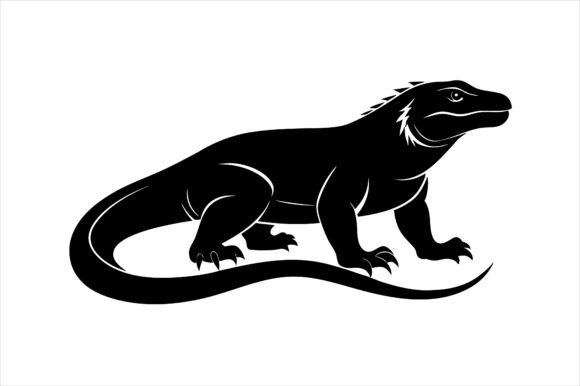 Komodo Dragon Wildlife Silhouette: A Strategic Design Element for Purposeful Branding and Creativity
