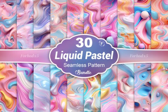 Liquid Pastel Seamless Pattern: A Versatile Design Tool for Creative Professionals and Hobbyists