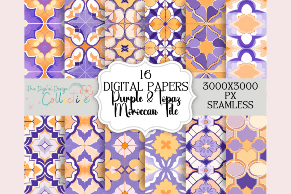 Seamless Topaz Purple Moroccan Tile