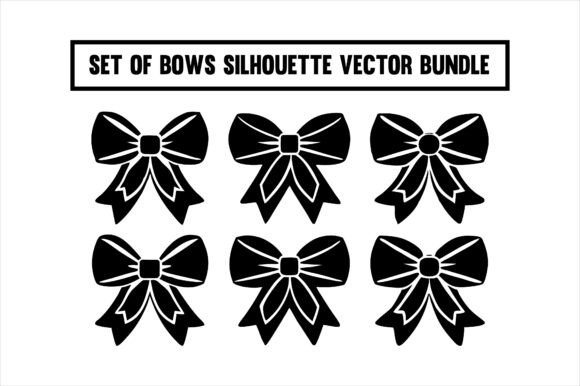 Set of Bows Silhouette Vector Bundle: A Versatile Resource for Creative Professionals and Design Enthusiasts