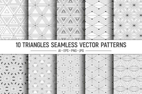 Unlocking Creativity with 10 Triangles Seamless Vector Patterns: A Versatile Design Resource for Modern Professionals