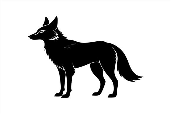 Wolf Silhouette Icon Vector